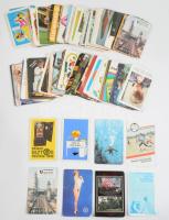 Vegyes kártyanaptár tétel, kb. 100 db