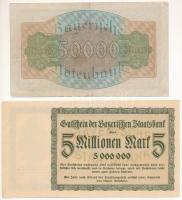 Német Birodalom / Weimari Köztársaság / Bajorország 1923. 50.000M + Németország / Weimari Köztársasá...