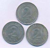 1950. 2Ft Cu-Ni (3x) T:AU,XF patina
Adamo F7.1