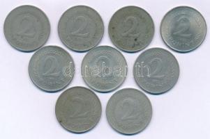 1950-1966. 2Ft Cu-Ni (9db, 8xklf) T:XF,VF patina
Adamo F7.1, F7.2, F7.3