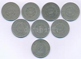 1950-1965. 2Ft Cu-Ni (8db, 6xklf) T:XF,VF patina Adamo F7.1, F7.2, F7.3