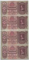 1930. 100P csillagos sorszámmal, mind különféle sorozatszámmal "E029" és "E039" között (4x) T: F közte szép papír