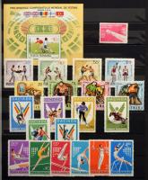 Sport motívum gyűjtemény 30 lapos, A/4-es Lindner berakó kb. 18 oldalán