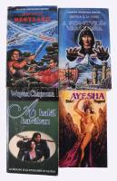 4 db könyv - A halál havában; Ayesha; A szigetvilág varázslója; Hegylakó. Kiadói papírkötés, jó és kissé kopottas állapotban.