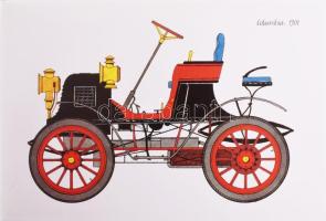 4 db könyv - Régimódi hajók; Régimódi mozdonyok; Régimódi autók; Régimódi hintók. Mandel Tamás rajza...