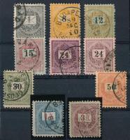 1888 Sztereotip sor 24kr színváltozattal, szép minőségben