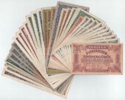 35db-os vegyes pengőtétel 1945-1946. 500P-1.000.000.000P (14xklf) + 10.000MP-100.000.000MP (10xklf) + 100.000AP-1.000.000AP (11xklf) T:F