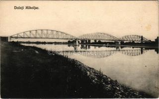 1911 Alsómiholjác, Donji Miholjac; Dráva híd. G. E. Margold kiadása / bridge (EK)