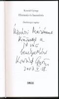 Konrád György: Elutazás és hazatérés. DEDIKÁLT! 2001, Noran. Kiadói kartonált kötés, papír védőborít...