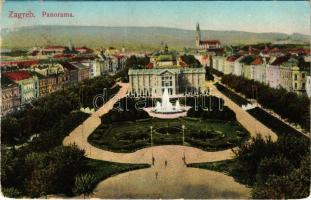 1914 Zagreb, Zágráb; (kopott sarkak / worn corners)