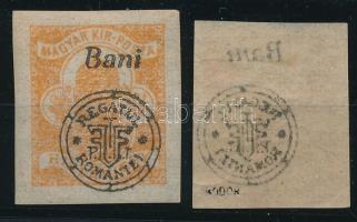 Nagyvárad 1919 2 db Hírlapbélyeg, az egyik gépszínátnyomattal, Bodor vizsgálójellel