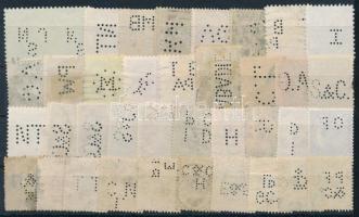 37 db bélyeg céglyukasztással