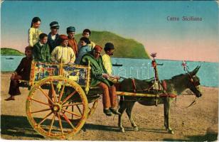 1917 Carro Siciliano / Sicilian cart, caretto, folklore (EK)