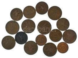 1946-1947. 2f tombak (2xklf) + 1946-1950. 10f tombak (6db, 4xklf) + 1946-1950. 20f tombak (8db, 3xklf) T:XF-F