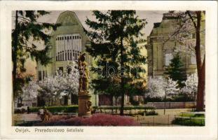 1940 Eszék, Essegg, Osijek; Preradovicevo setaliste / sétány / promenade (fa)