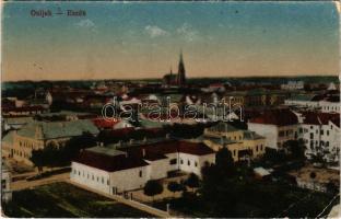 Eszék, Essegg, Osijek; látkép. Vasúti levelezőlapárusítás 28. sz. 1917. / general view (EB)