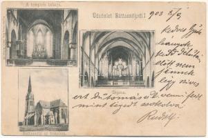 1903 Bátaszék, Új templom, orgona, belső. Kiadja Góczy Nep János (fl)