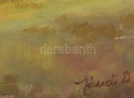 Jándi D jelzéssel: Táj. Olaj, vászon. 50×69,5 cm