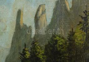 Mednyánszky jelzéssel: Hegyvidéki táj. Olaj, vászon. 31×24,5 cm