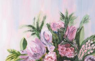 Olvashatatlan (Czóbel?) jelzéssel: Csendélet. Olaj, vászon. 50×40 cm