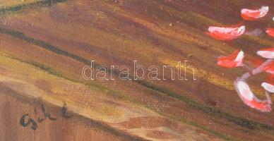 Olvashatatlan (Czóbel?) jelzéssel: Csendélet. Olaj, vászon. 50×40 cm