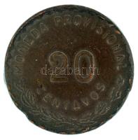 Mexikó/Oaxaca 1915. 20c T:VF, patina, ph., ü.
Mexico/Oaxaca 1915. 20 Centavos C:VF patina, edge err...