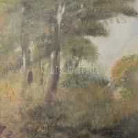 Herman Lipót jelzéssel: Táj. Olaj, vászon. Dekoratív, sérült fakeretben. 40×50 cm