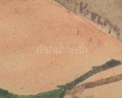 Olvashatatlan (Vaszary?) jelzéssel: Csendélet. Akvarell, papír, üvegezett fakeretben, 40x29,5 cm