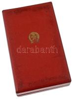 1954. "Szocialista Munkáért Érdemérem" zománcozott, aranyozott bronz kitüntetés mellszalag...