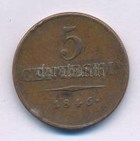 Olasz Államok / Lombardia-Velence 1846V 5c Cu T:VF, ph. Italian States / Lombardy-Venetia 1846V 5 Centesimi Cu C:VF, edge error