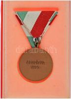 1975. "Pedagógus Szolgálati Emlékérem 1974" bronz kitüntetés mellszalagon, sérült tokban (...