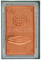 2014. bronz lemezplakett a Groupama Aréna avatóünnepségéről és a Ferencváros - Chelsea barátságos mérkőzésről eredeti FTC (Fradi) tokban (73x118mm) T:UNC,AU kis folt