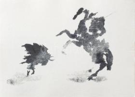 Egyed László (1953-2019): Ló és bika, 10 db grafika. Print, merített papír. Kísérőszövegen jelzett é...