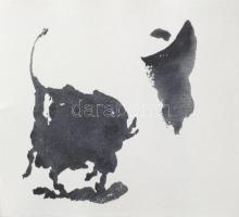 Egyed László (1953-2019): Ló és bika, 10 db grafika. Print, merített papír. Kísérőszövegen jelzett é...