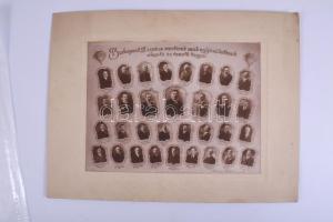 1930 A Budapest Cipész mesterek szakegyesületének alapító és vezető tagjai. Nagy méretű tabló kartonon 33x25 cm