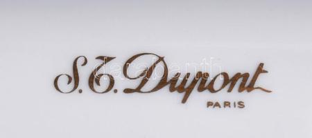 St, Dupont aranyozott öngyújtó, szálcsiszolt felülettel, jelzett, sorszámozott 65x32mm. Hozzá Limoge...