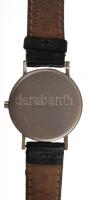 Romanson titán bevonatos férfi kvarc óra. Eredeti dobozában, bőr szíjjal. d: 34 mm