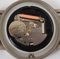 Romanson titán bevonatos férfi kvarc óra. Eredeti dobozában, bőr szíjjal. d: 34 mm