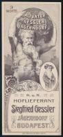 Jägendorf Budapest szecessziós számolócédula