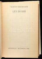 Martin Heidegger: Lét és idő. Bp, 1989, Gondolat. 755p .Kiadói egészvászon kötés, kissé foltos kiadó...