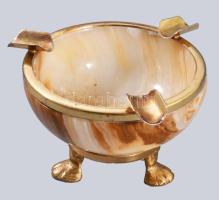 Ónix hamutartó réz szerelékkel, d: 9,5 cm, m: 6,5 cm