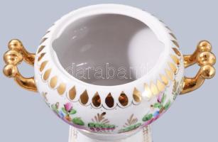 Gzhel porcelán szamovár, jelzett, m: 21 cm