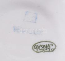 Gzhel porcelán szamovár, jelzett, m: 21 cm