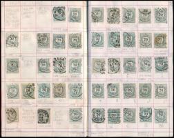 Krajcáros tanulmány gyűjtemény az 1881-es 20kr bélyegből, összesen 646 db bélyeg fogazat és típusvál...