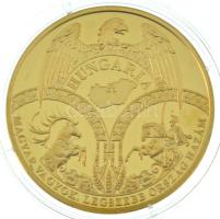 Csontos Attila DN "Hazánk kincsei - H - Hungaria" aranyozott Cu-Ni emlékérem kapszulában, ...