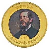 Csontos Attila DN "Sorsfordító magyarok - Kossuth Lajos" aranyozott Cu-Ni emlékérem kapszulában (38,61mm) T:PP