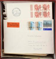 Svájc és Liechtenstein FDC és CM gyűjtemény a 80-as évekből, dobozban