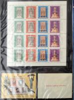 Blokk, kisív, emlékív gyűjtemény a 70-es 90-es évekből jobbakkal, házi készítésű berakóban. Magas ka...