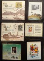 Blokk, kisív, emlékív gyűjtemény a 70-es 90-es évekből jobbakkal, házi készítésű berakóban. Magas ka...