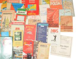 Kb 60 db modern térkép, nagyrészt magyar várostérképek, kevés európai